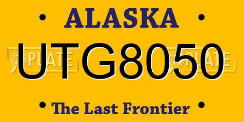 UTG8050 Alaska License Plate