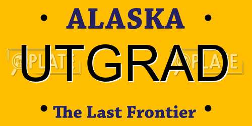 UTGRAD Alaska License Plate