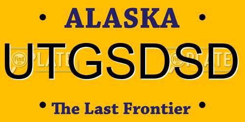 UTGSDSD Alaska License Plate