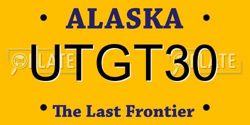 UTGT30 Alaska License Plate