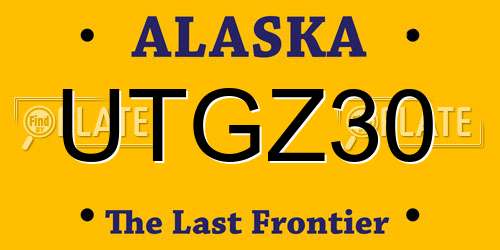 UTGZ30 Alaska License Plate