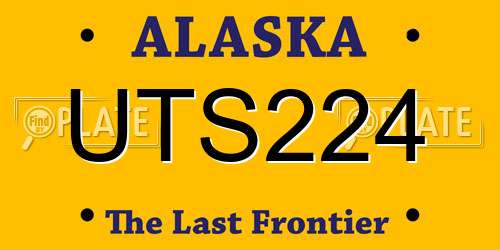UTS224 Alaska License Plate