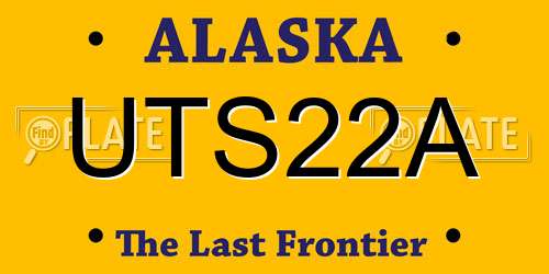 UTS22A Alaska License Plate