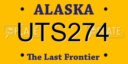 UTS274 Alaska License Plate