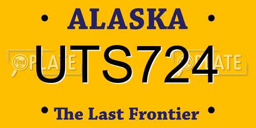 UTS724 Alaska License Plate
