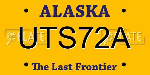 UTS72A Alaska License Plate