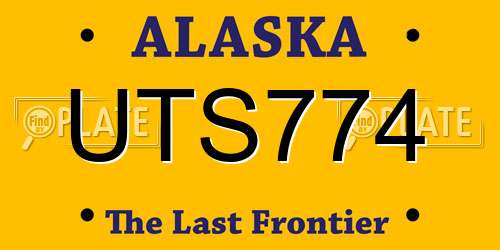 UTS774 Alaska License Plate