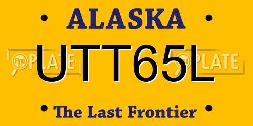UTT65L Alaska License Plate