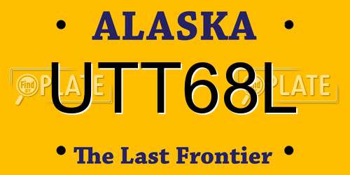 UTT68L Alaska License Plate
