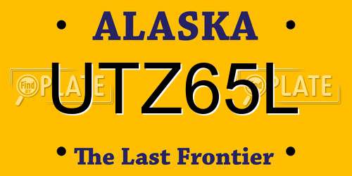 UTZ65L Alaska License Plate