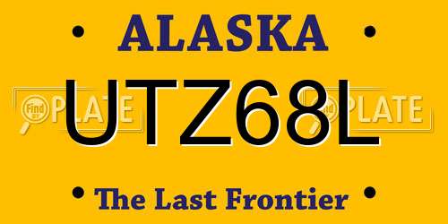 UTZ68L Alaska License Plate