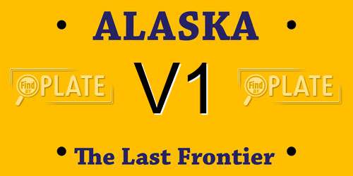 V1 Alaska License Plate