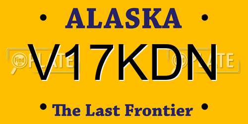 V17KDN Alaska License Plate