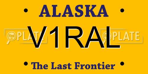 V1RAL Alaska License Plate