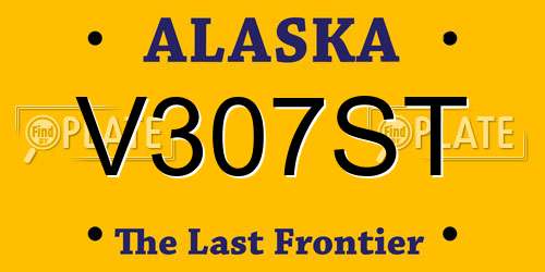 V307ST Alaska License Plate