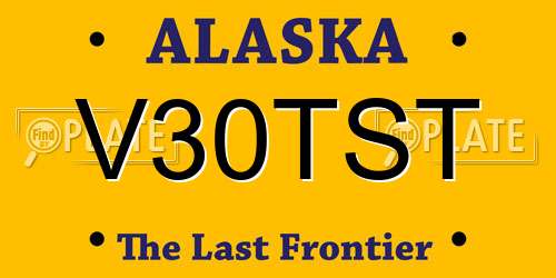 V30TST Alaska License Plate