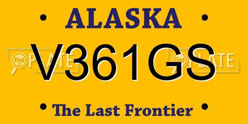 V361GS Alaska License Plate