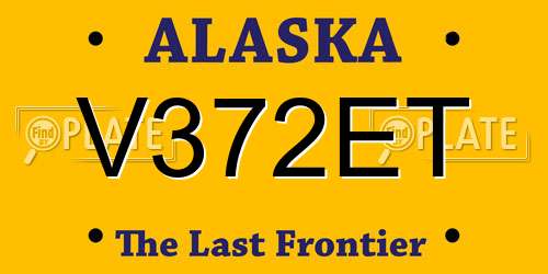 V372ET Alaska License Plate