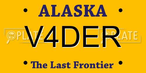 V4DER Alaska License Plate