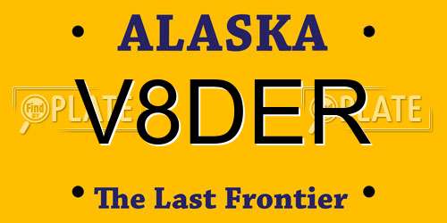 V8DER Alaska License Plate