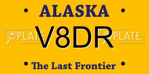 V8DR Alaska License Plate