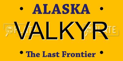 VALKYR Alaska License Plate