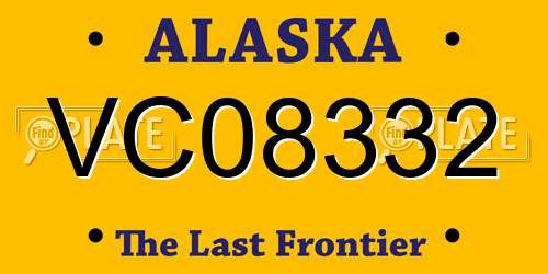 VC08332 Alaska License Plate