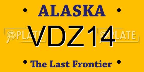 VDZ14 Alaska License Plate