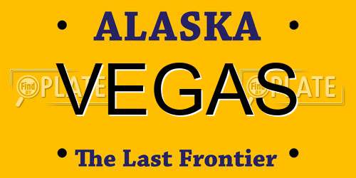 VEGAS Alaska License Plate