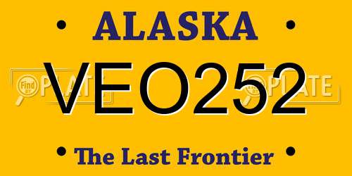VEO252 Alaska License Plate