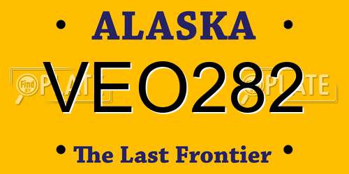VEO282 Alaska License Plate