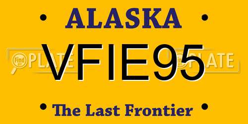 VFIE95 Alaska License Plate