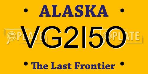 VG2I5O Alaska License Plate