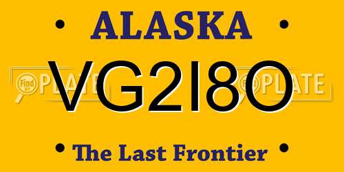 VG2I8O Alaska License Plate