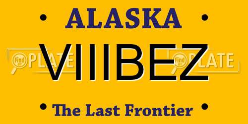 VIIIBEZ Alaska License Plate
