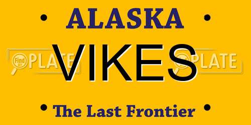 VIKES Alaska License Plate