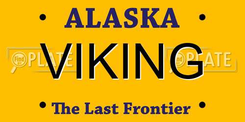 VIKING Alaska License Plate
