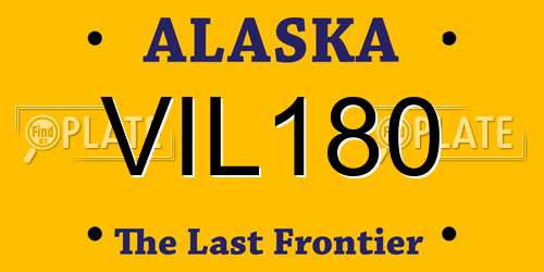 VIL180 Alaska License Plate