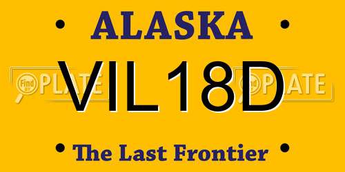 VIL18D Alaska License Plate