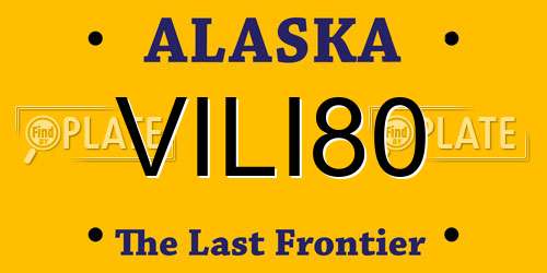 VILI80 Alaska License Plate