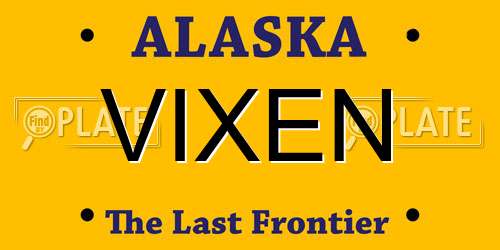 VIXEN Alaska License Plate