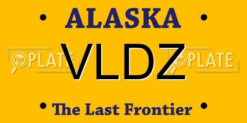 VLDZ Alaska License Plate