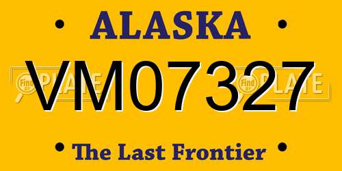 VM07327 Alaska License Plate