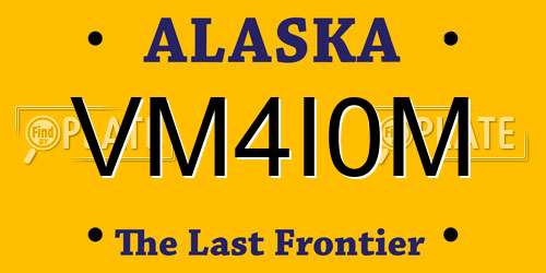 VM4I0M Alaska License Plate