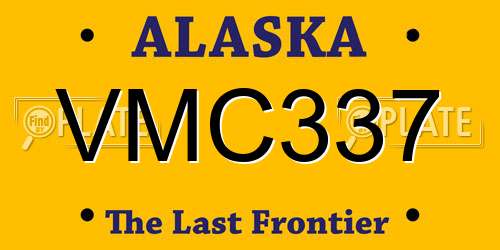 VMC337 Alaska License Plate