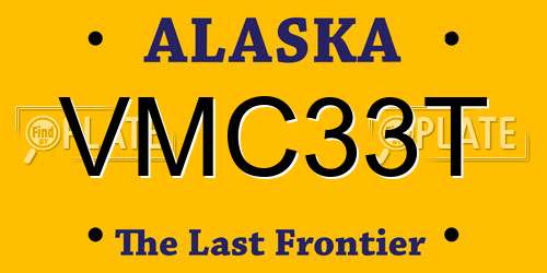 VMC33T Alaska License Plate