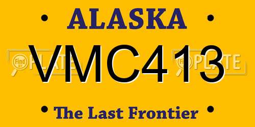 VMC413 Alaska License Plate