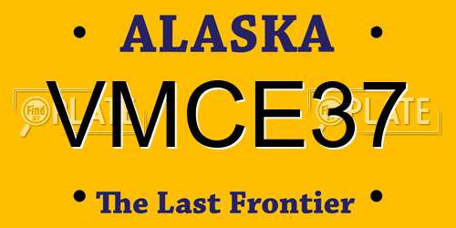 VMCE37 Alaska License Plate