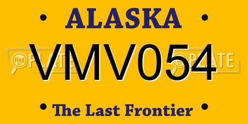 VMV054 Alaska License Plate