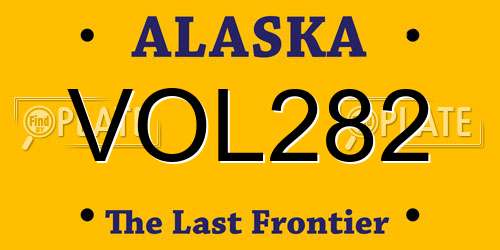 VOL282 Alaska License Plate